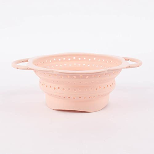 Kochblume Passoire pliable en silicone rose poudré - Différentes tailles - Passoire pliable : grand passoire pliable