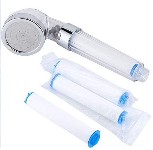 Duschkopf mit negativen Ionen,Eco-Friendly Wassersparend Handbrause Öko-Ionen Mineralsteinen Filter,Regendusche Strahlarten Duschkopf,Hochdruckduschkopf Filterduschsprüher für Badesprinkler