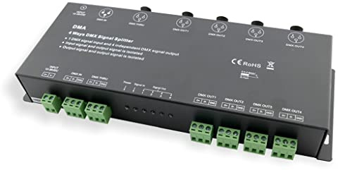 meanLED DMA 4-fach DMX Splitter + Verstärker, XLR Schraubklemme