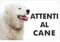 pubblimania PASTORE MAREMMANO in metallo Alluminio Cartello Attenti al Cane spessore 3mm (Cm 20x15)