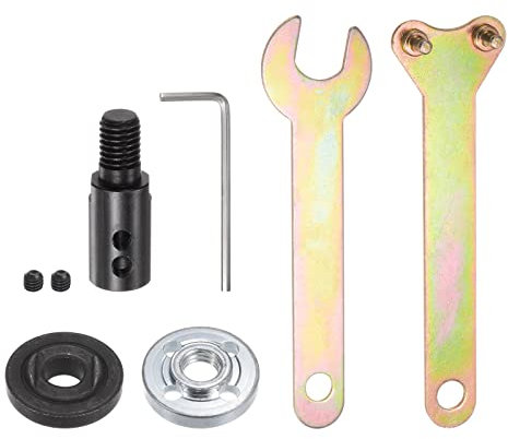 sourcing map Winkelschleifer Motor Wellenkuppler Hülse Kit M10 8mm Säge Klinge Verbinden Sägeblatt Adapter Dorn Dorn Anschluss Stab mit Schraubenschlüssel Schienen