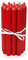 LUMELY Bougies Rouge, paquet de 12, hauteur 18cm, Ø 2,2cm, durée de combustion env. 8 heures, Bougies chandelles (18 cm, Rouge)