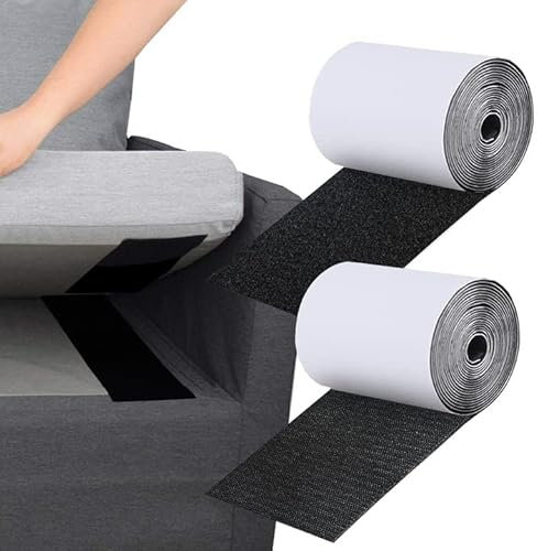 Teppichgreifer Antirutschmatte,Klettverschluss,Rutschfester Sofakissengreifer, Rutschfestes Sofaband, zur Verhinderung des Verrutschens von Sofakissen, Matratzen, Teppichen, etc. (10 cm x 6m)