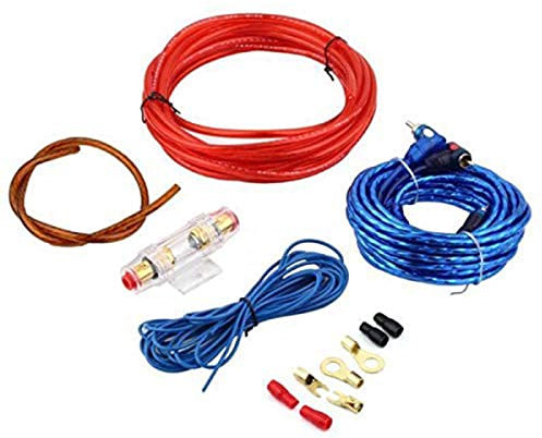 Rouufgeg 60 AMP Fuse Holder 8GA Power Cable Subwoofer Speaker Car Audio Wire Wiring Amplifier RCA Power Cable Fuse Kit