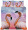 Italian Bed Linen Bettbezug aus Mikrofaser mit Digitaldruck Goodnight, Flamingo, Doppelbett