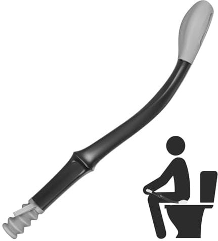 Toilettenhilfe Wischen, WC-Hilfsmittel Lange Reichweite Abwischhilfe für Po 15 Zoll Toilettenhilfe zum Abwischen des Gesäßes WC Abwischen Helfer für Behinderte Ältere Menschen