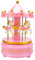 Tiardey Rosa klassische Karussell-Spieluhr, rotierende Spieluhr, leichte Melodie, Artware