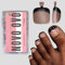NOVO OVO Fake Toe Nail Tips Press on, Black French Tip Soft Gel Toenail Extension, BROWN PINK Square Round Pre-applied Tip Primer & Base Coat, Full Cover Matte False Nails for DIY x 15 Sizes 360Pcs