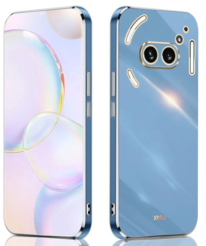 SEAHAI Case for Nothing Phone (2a)/Nothing Phone (2a) Plus, Ultra Thin Premium TPU Bumper Shockproof Soft Cover Electroplating Phnom Penh Design Silicone Skin Slim Case, Blue