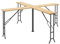 Outsunny Bierzelttisch, Stehtisch klappbar, Quattro Bierzeltgarnitur für 20 Personen, 105 cm Biertisch mit Schirmloch, bis 120 kg Belastbar, für Garten, Holz, Natur