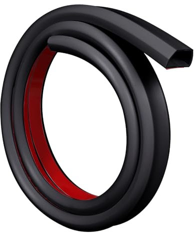 PVC Cable Trunking, Self-Adhesive Electrical Cable Trunking, Self-adhesive mini cable duct, Wall flex cable organizer, Cable duct for protecting and hiding cables in Home or Office (Black, 2M)