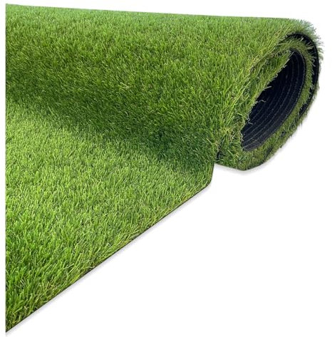 Acomoda Textil – Césped Artificial Alta Densidad 33mm para Interior Exterior. Rollo Hierba Sintética con Orificios Drenaje y Fácil Instalación para Jardín, Terraza, Piscina. (Altura 33mm, 1x2,5m)