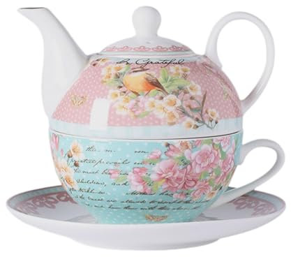 FytStycale Set de Tazas de Té de, Moderno Hervidor de Agua, Juego de Vajilla Duradero, b, Individual