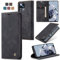 owlhold Hülle Xiaomi 12T/12T Pro klapphülle Premium Lederhülle Weiches Vintage-Nubukleder Faltbare Ständer Schutzhülle Kartenfach Standfunktion Handyhülle Xiaomi 12T/12T Pro/K50 Ultra - Schwarz