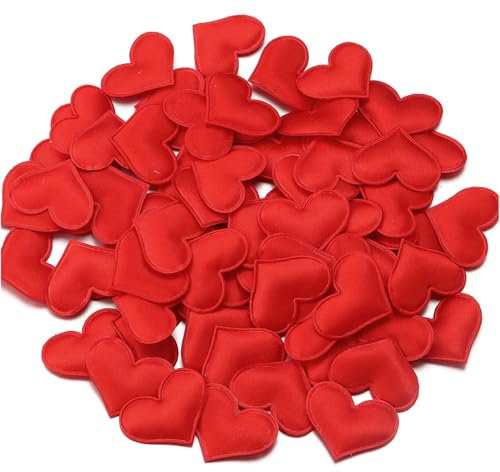 100Stk Rot Herz Deko Konfetti, Valentinstag Deko Streudeko Herzen Konfetti, Rot Sponge Herz Konfetti Valentinstag Romantische Deko Konfetti Tischdeko Geburtstag Rubinhochzeit Party Deko Konfetti