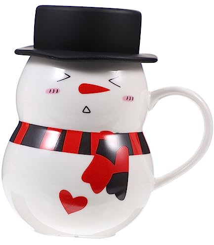 HAWILLOSCH Tasse en Céramique Bonhomme de Neige de Noël Tasse à en Porcelaine pour Décorations de