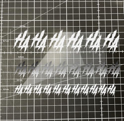 Joker HAHAHA Auto Aufkleber Sticker Groß Schrift Für Alle Glatten Flächen (Silber)