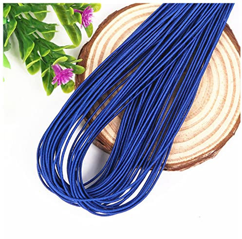 Elastisches Seil 1mm bunte hochelastische runde elastische Band rundes elastisches Seil Gummiband elastische Linie DIY. Nähen Schmuckzubehör 8meter Seil Elastisch(Blue 8M)