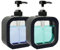 Seifenspender, 2 Stück Duschgelspender, 500 ml Pumpspender, Kleiner Kunststoff Seifenspender, Befüllbar mit Duschgel, Shampoo, Handseife, Geeignet, Für Küche, Bad, Waschküche(Schwarz)