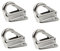 KOMBIUDA 6 Sätze Kotflügelhaken Bootszubehör Bootsstangenklemmen Boot Zubehör Boat Accessories Hilfreiche Schiffshaken Haken Für Schiffsschmutzbretter Rostfreier Stahl Silver 4 Stück * 6