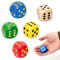 FORETOGO 5 Pezzi Dadi in Legno Da 30 mm,Dadi Colorati Da Gioco in Naturale a Sei Lati Numeri 1-6,per Giochi da Tavolo,Giochi di Carte