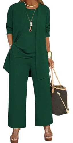 shownicer Completo Donna Elegante Tailleur 3 Pezzi Set Completi di Pantaloni da Cerimonia Set Taglia Grande Abbigliamento per Business e Matrimoni