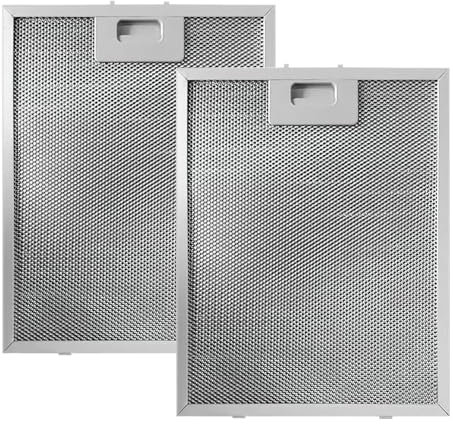 Filtre Pour Hotte Aspirante, 2 Filtres Pour Hotte De Cuisine, Grille De Remplacement En Aluminium 5 Couches Pour Système D'Extraction De Cuisine Maison Et Professionnelle