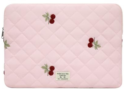 HICARRY Puffy Étui de Protection pour iPad 11 Motif Cerise Mignonne Compatible avec iPad Air/Pro et Ordinateur Portable Puffy avec Fille