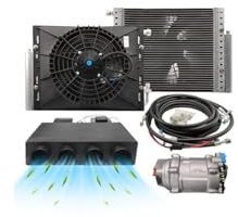 Aspligo 12V Universal Klimagerät,12V 10000BTU Unter der Armaturenbrett-Klimaanlage, Nur Kühlung, Energieeffizient und Universell Passend,Schnelle Abkühlung für Classic Car RV Van LKW Autos