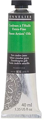 SENNELIER Artists' Extra Fine Oil, 40 ml Tube, Series 4, Yellow Cinnabar Green, (10-130411-831)