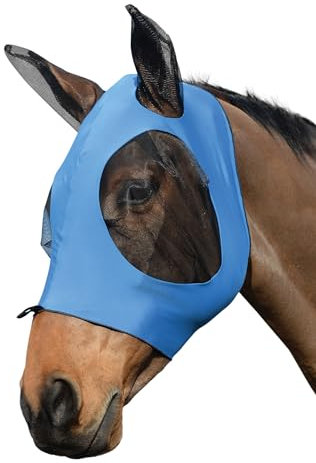 WeatherBeeta Stretch Bug Eye Saver with Ears, Royal Blue/Black, Pony