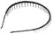Black metal twisted wire comb headband