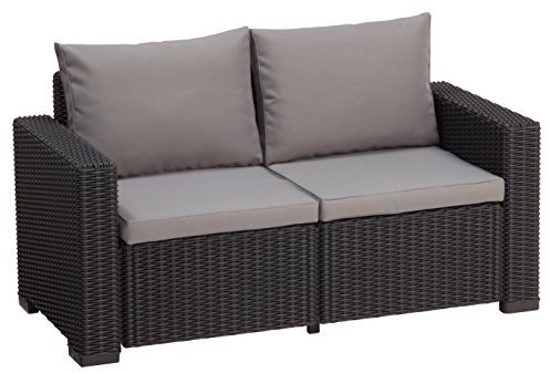 Allibert Lounge Sofa California 2-Sitzer, graphit/cool grey