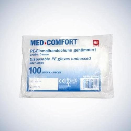 AMPri Med Comfort PE Handschuhe, Gr. S, unsteril, gehämmert, transparent (01080-S),100St