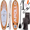 Apollo SUP Board - Wood White - 300 x 15 cm - Stand Up Paddle Board