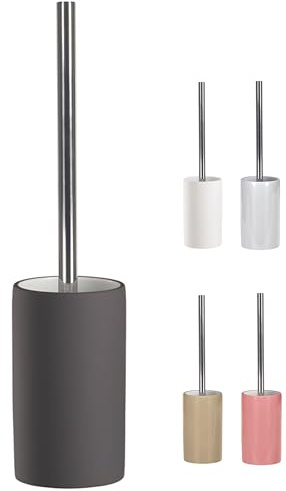 KW Pure Porcelain Toilet Brush and Holder (Grey)