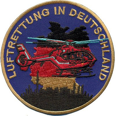 RTH Christoph Luftrettung in Deutschland German Helikopter Abzeichen Aufnäher