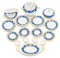 Odoria 1/12 Miniatura 17PZ Vajilla Porcelana con Chintz Azul Cocina Accesorio para Casa de Muñecas