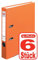 Herlitz Ordner maX.file protect A4 5cm, PP-Folienbezug beschichtet, mit Wechselfenster (orange | 6er)