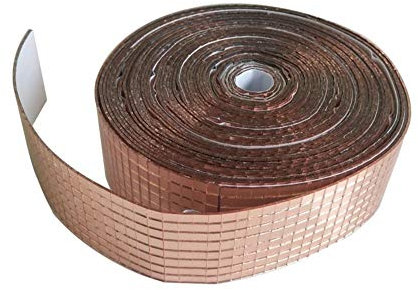 Rouleau de mosaïque en verre effet miroir rose clair - Mini carreaux carrés autocollants pour loisirs créatifs, boule, décoration d'intérieur (1 m de long)
