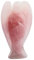 KYEYGWO Engel Edelstein Kristall Schutzengel Figuren, Taschenengel Friedensengel Glücksbringer Reiki Fengshui Dekoration 7 cm, Rosenquarz