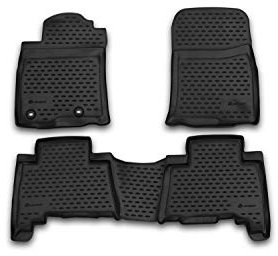 Element Gummimatten Passgenaue Fußmatten Toyota Land Cruiser 150 2013-2015 2015-5sitze 4tlg, Schwarz
