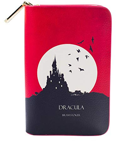 Well Read Dracula buchinspiriertes Portemonnaie mit Rundum-Reißverschluss für Literaturliebhaber Veganes Kunstleder Clutch Geldbörse Damen