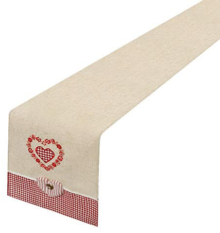 emmevi Tovaglia Cucina Runner Centrotavola Shabby Chic Quadretti Rossi MOD.TOVAGLIA Shabby (C) 40X135