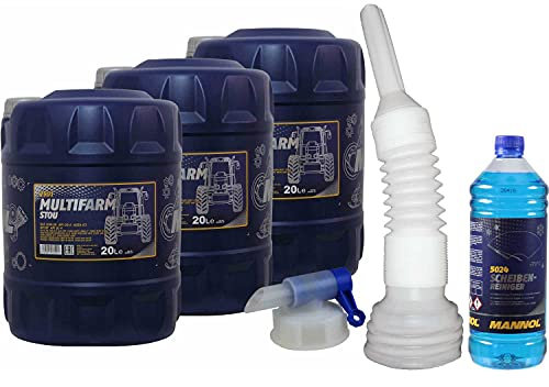 QR-Parts Set 60 Liter 85458915 5024 MN2501-20 CT4503 DIN61 1 Original MANNOL Scheiben-Reiniger -70 °C Frostschutz Konzentrat 20 10W-30 Mulitfarm STOU Auslaufhahn
