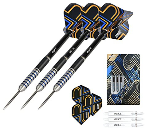 ONE80 Steel Dart Ascent 90% Tungsten Steeltip Dart Steeldart Dartpfeile Set (24 Gramm, 01)