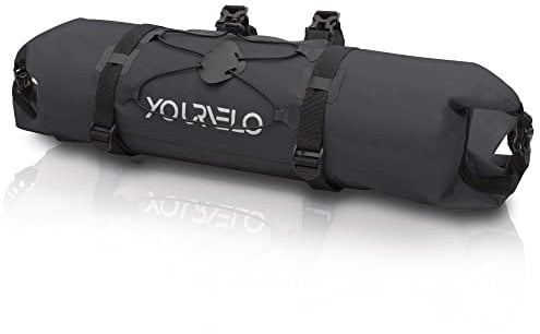 YourVelo - Fahrrad Lenkertasche - 9L Volumen - 100% Wasserdicht - 340 Gramm - Fahrradtasche Lenker Fronttasche Vorne Bikepacking (Schwarz)