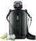 Darryy Gourde Sport, Gourde Plate, Bouteille eau Sport Plate, bouteille d'eau, Bouteille Plate Transparente, Gourdes de Camping et Randonnée, gourde sans bpa 750 ml (noir)