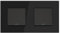 PULSAR Wechselschalter Doppelt 2 Fach Schwarz Glas, Wechselschalter/Wechselschalter Kombination, Wechselschalter Unterputz 157x86mm Doppelschalter Wandschalter