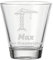 LUXENTU Kinderbecher Trinkglas mit Gravur, 215 ml, Wasserglas Kinderglas mit Baustellen-Motiv & personalisierter Namensgravur für Kinder, Spülmaschinengeeignet, Kran